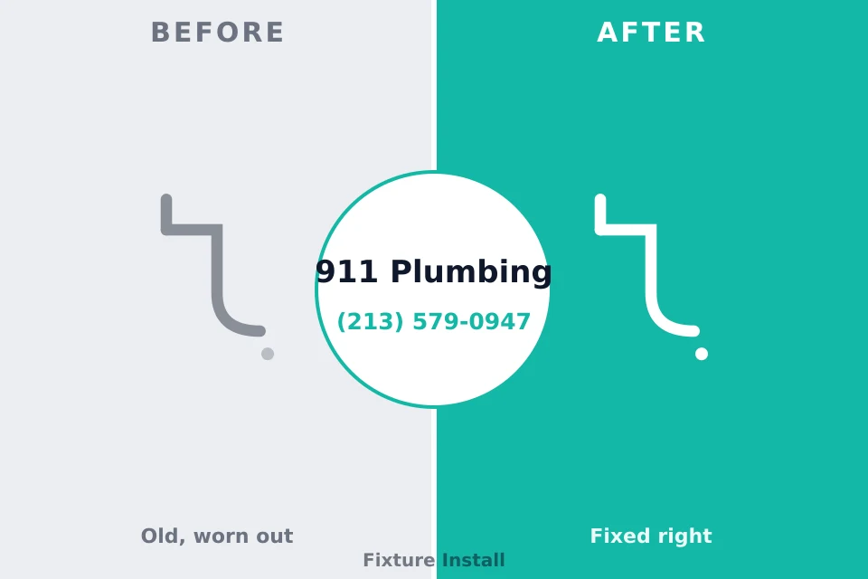 Before and after: plumbing repair Waynesburg, PA